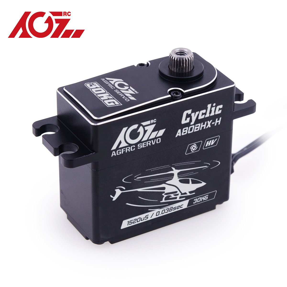 6S Lipo Battery 22.2V 5000Mah - AGFRC A80BHX-H 25T Nhôm 30KG 0.038Sec