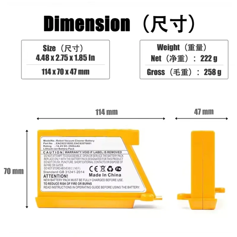 Vacuum Battery for LG VR6260LV - đánh giá và giá 4S Lipo Battery 14.8V 6000Mah